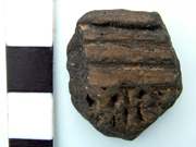 Grooved Ware sherd from excavations along the Monkton gas pipeline