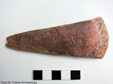 An early metal flat axe from Gore End, Birchington