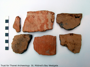 Briquettage pottery from St. Mildred's Bay Westgate