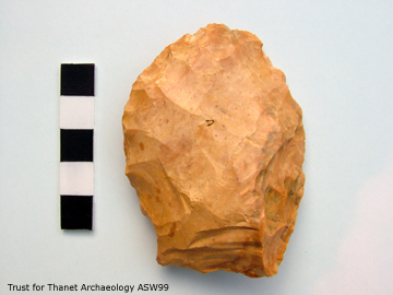 Twisted Ovate handaxe from the Asda Superstore, Westwood