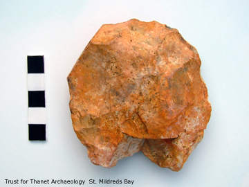 Reverse of the Ovate handaxe from St. Mildred's Bay, Westgate
