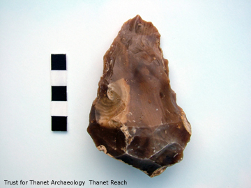 Reverse of the Pointed handaxe from Thanet Reach