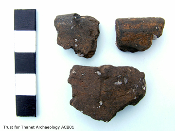 Early Neolithic rims and body sherd from Anne Close Birchington
