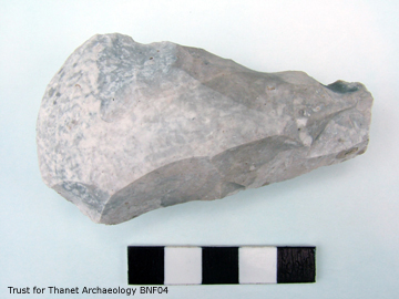 Polished flint axe from Beauforts, North Foreland Avenue