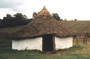 A small roundhouse a Butser Ancient Farm