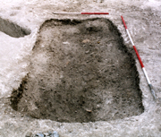 Soil-mark of a coffin-struture in the Beauforts grave