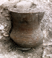 The Beauforts Beaker excavated