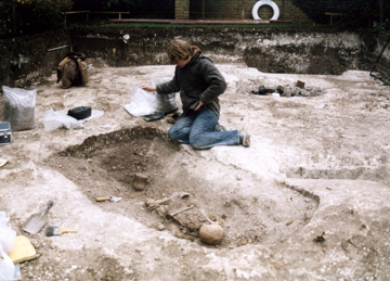 Natasha Ransom excavating at Beauforts