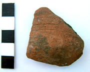 Base sherd from the backfill of the Beaker grave at QEQM